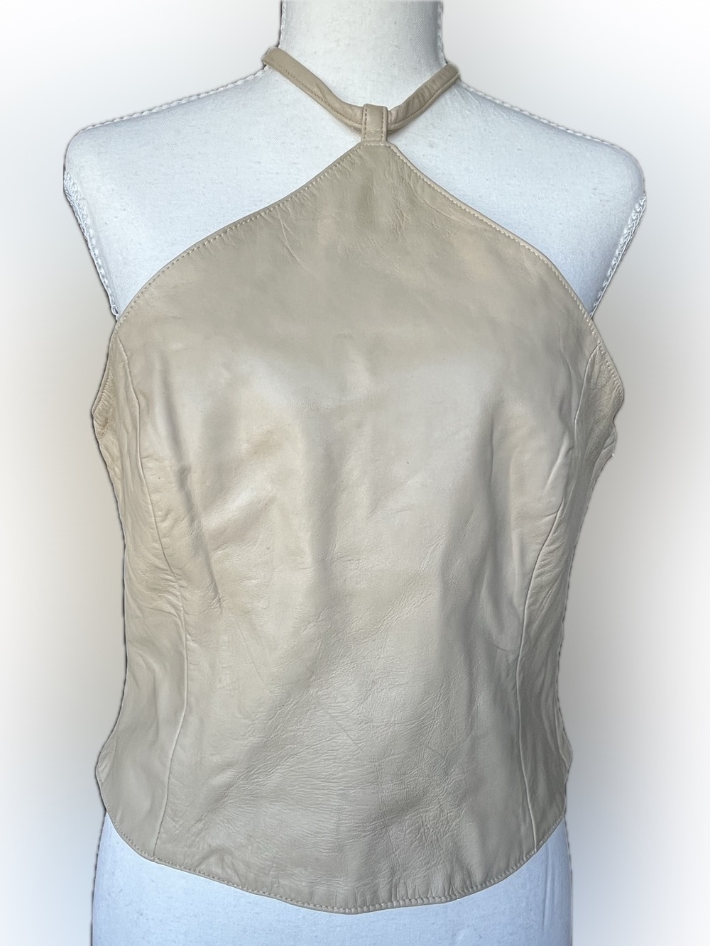 Hugo Buscati 100% Genuine Leather Halter Top
